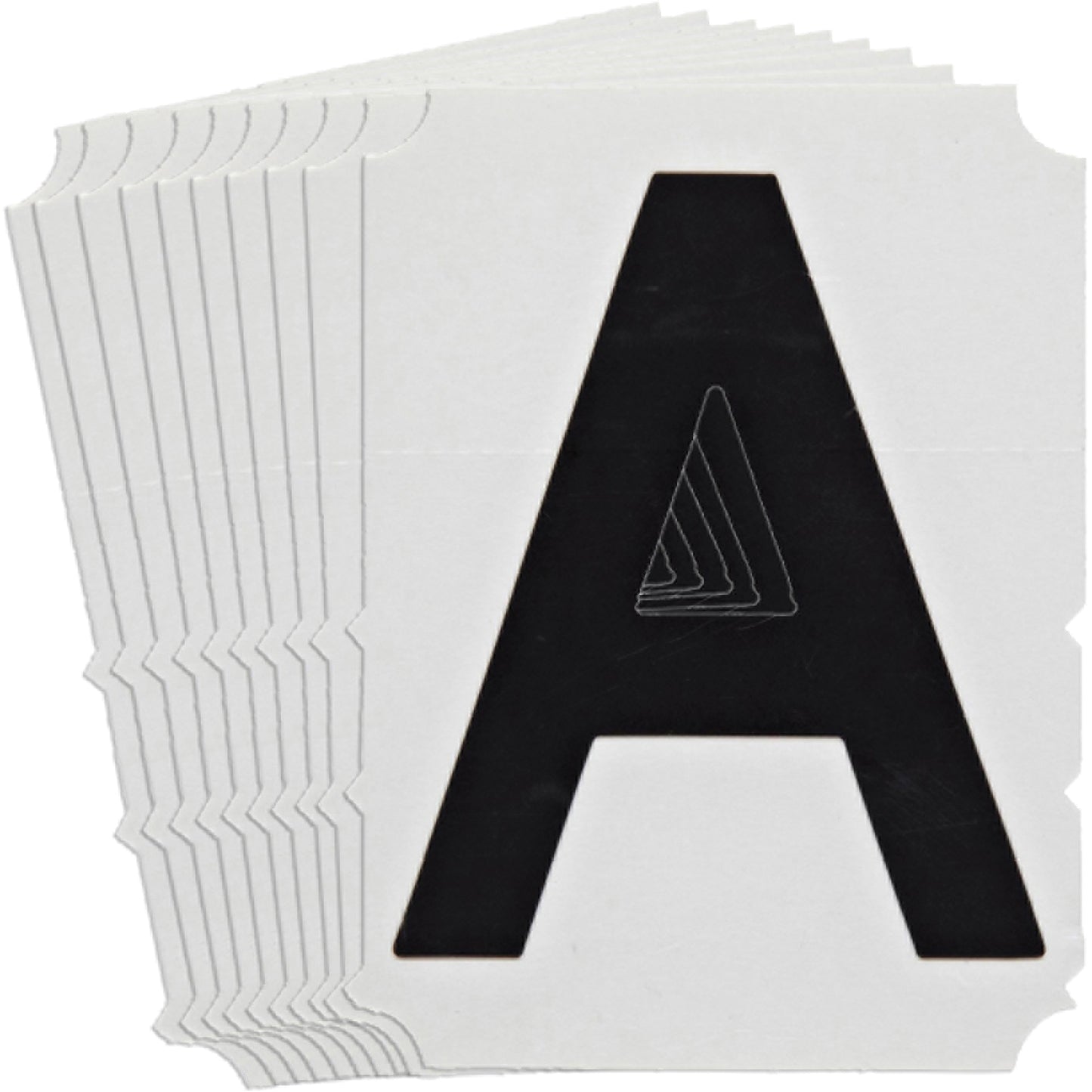 Brady Quick-Align® Individual Gothic Number and Letter Labels, A, 6" H, Black