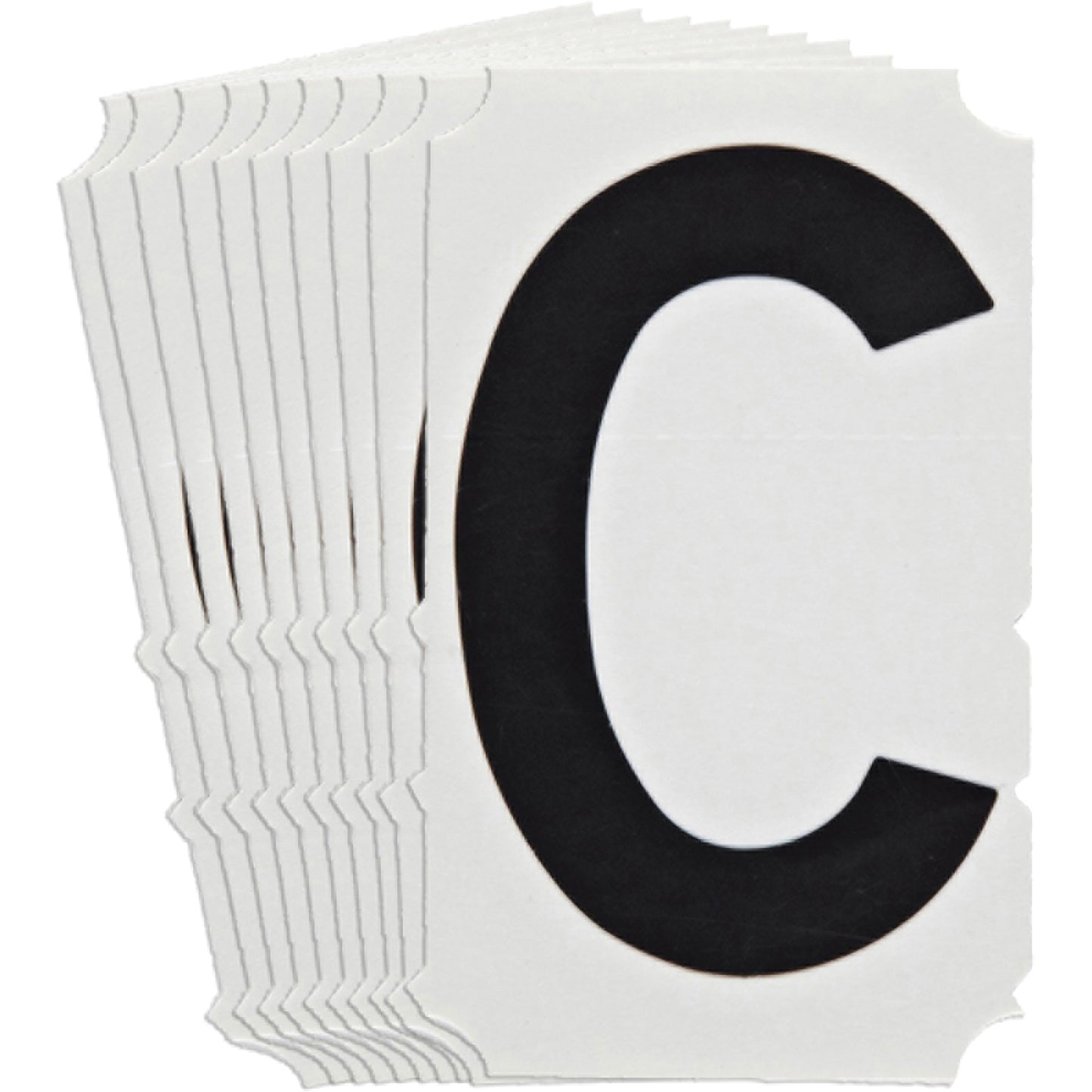 Brady Quick-Align® Individual Gothic Number and Letter Labels, C, 6" H, Black