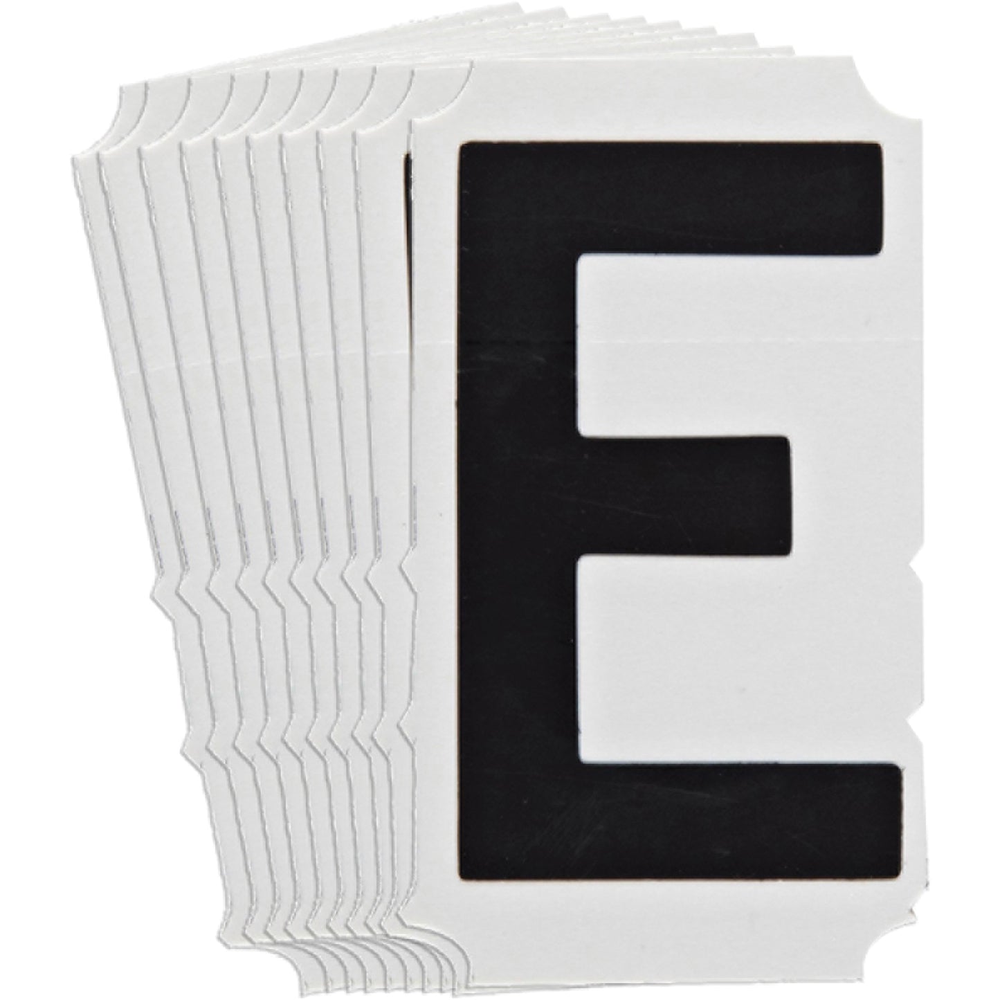 Brady Quick-Align® Individual Gothic Number and Letter Labels, E, 6" H, Black