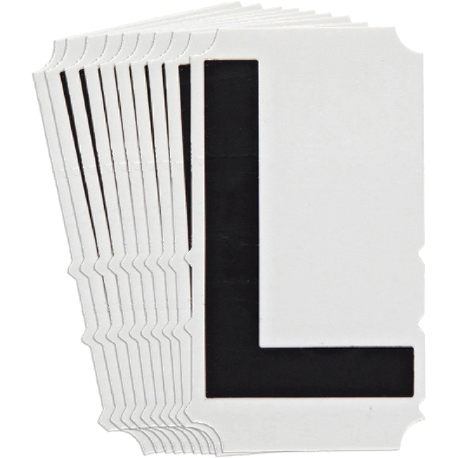 Brady Quick-Align®Individual Gothic Number and Letter Labels, L, 6" H, Black