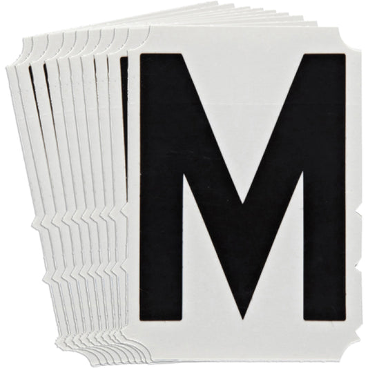 Brady Quick-Align® Individual Gothic Number & Letter Labels, M, 6" H, Black