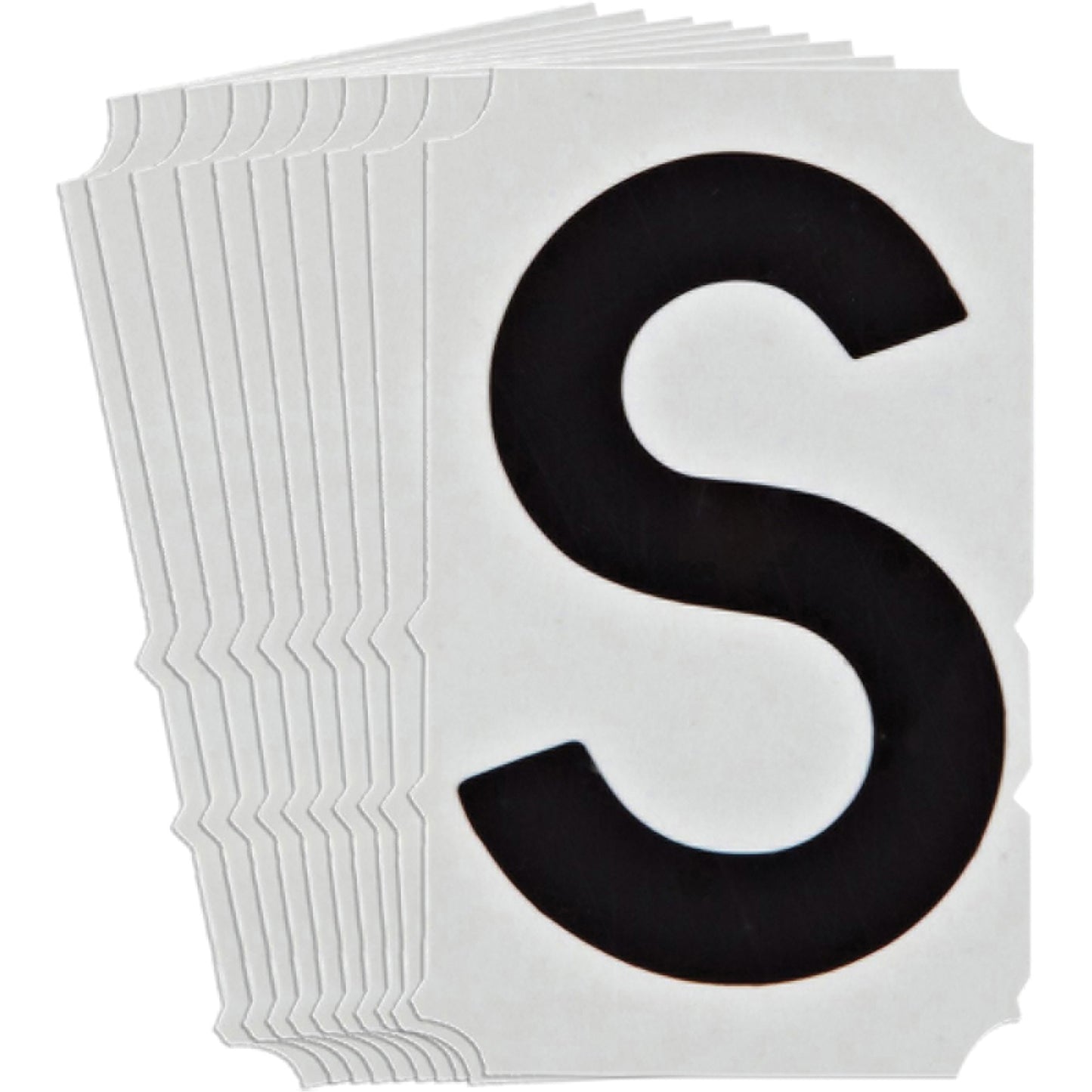 Brady Quick-Align® Individual Gothic Number & Letter Labels, S, 6" H, Black