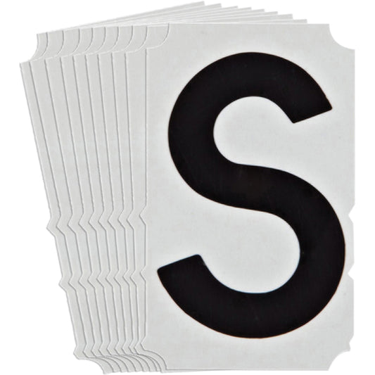 Brady Quick-Align® Individual Gothic Number & Letter Labels, S, 6" H, Black