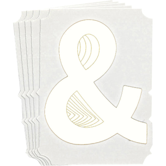 Brady Quick-Align® Individual Gothic Number & Letter Labels, Ampersand (&), 6" H, White