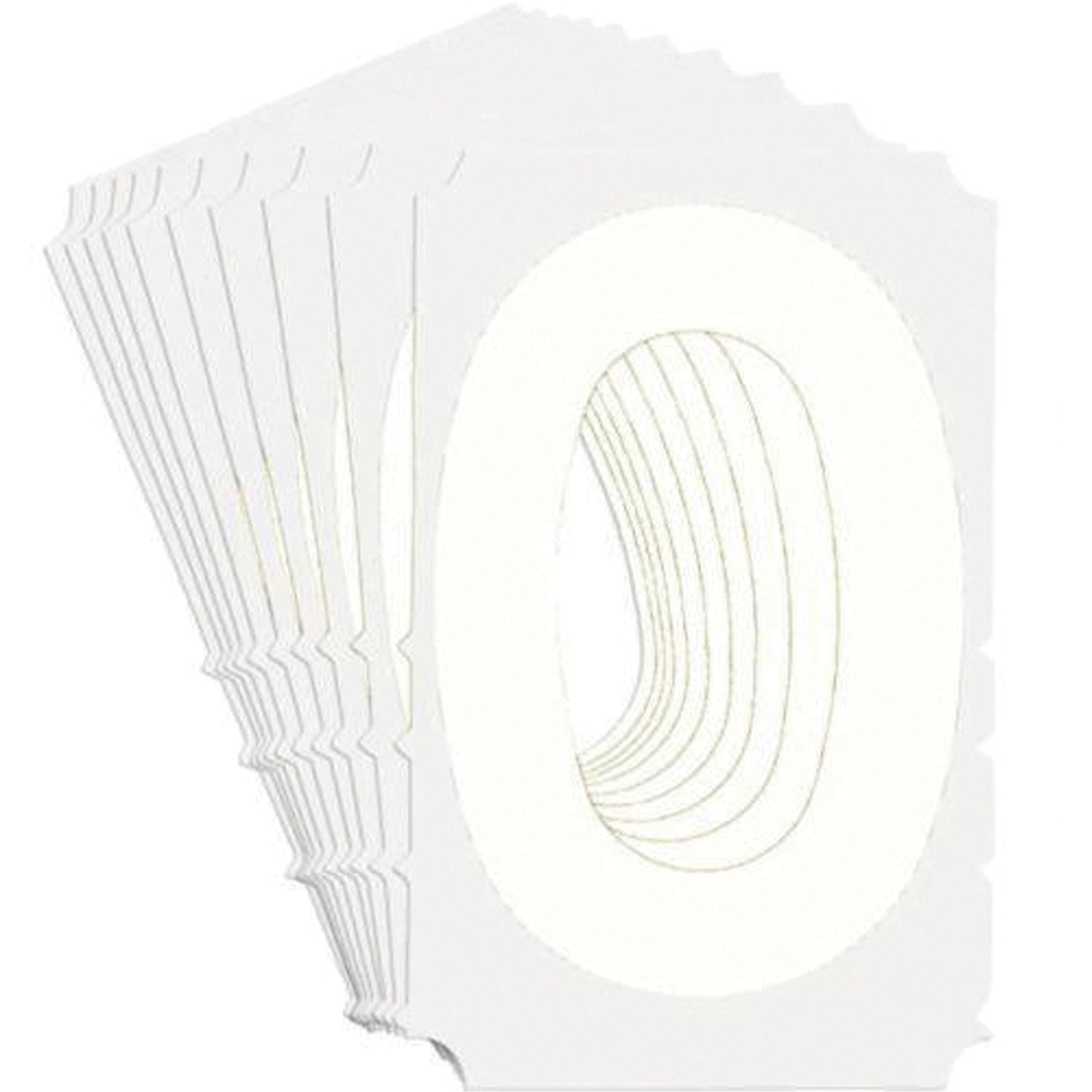 Brady Quick-Align® Individual Gothic Number and Letter Labels, 0, 6" H, White