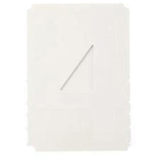 Brady Quick-Align® Individual Gothic Number and Letter Labels, 4, 6" H, White