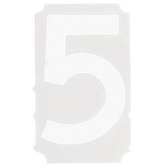 Brady Quick-Align® Individual Gothic Number and Letter Labels, 5, 6" H, White
