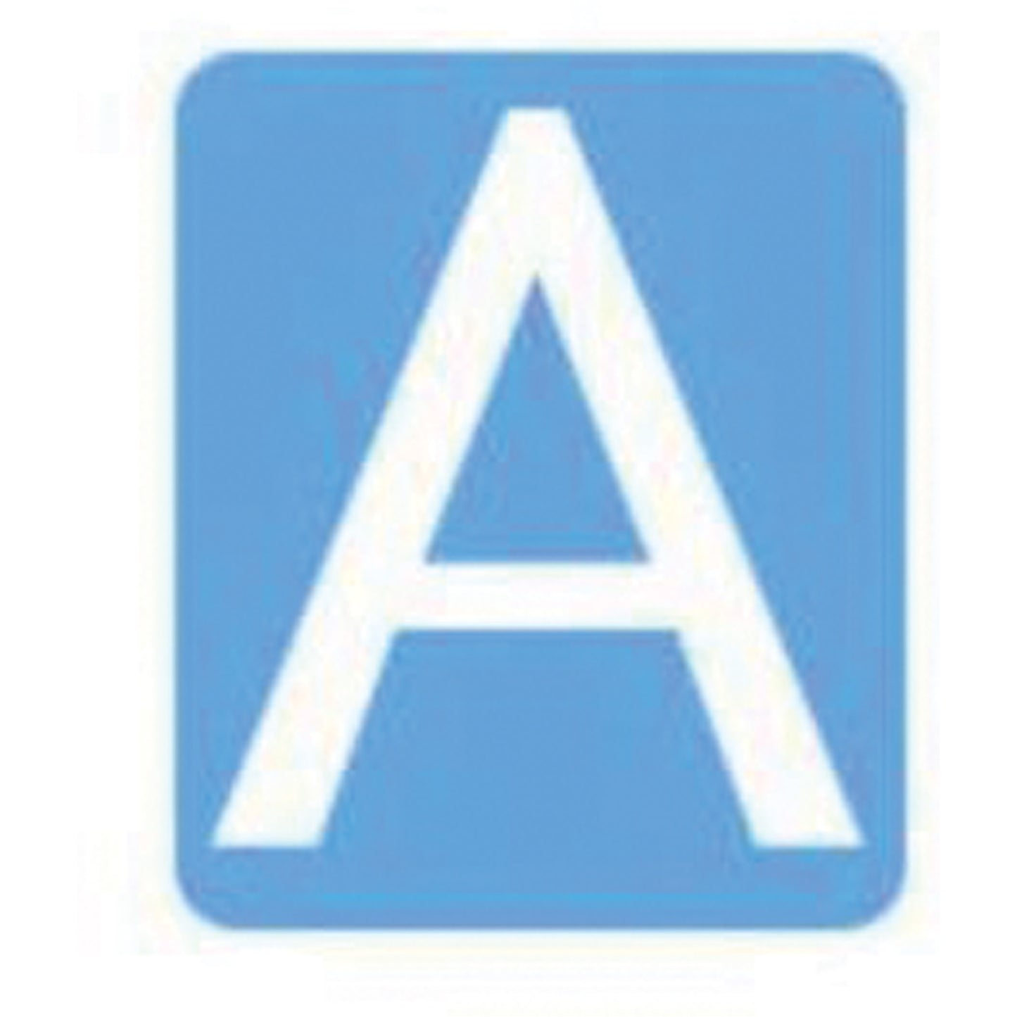 Brady Quick-Align® Individual Gothic Number and Letter Labels, A, 6" H, White