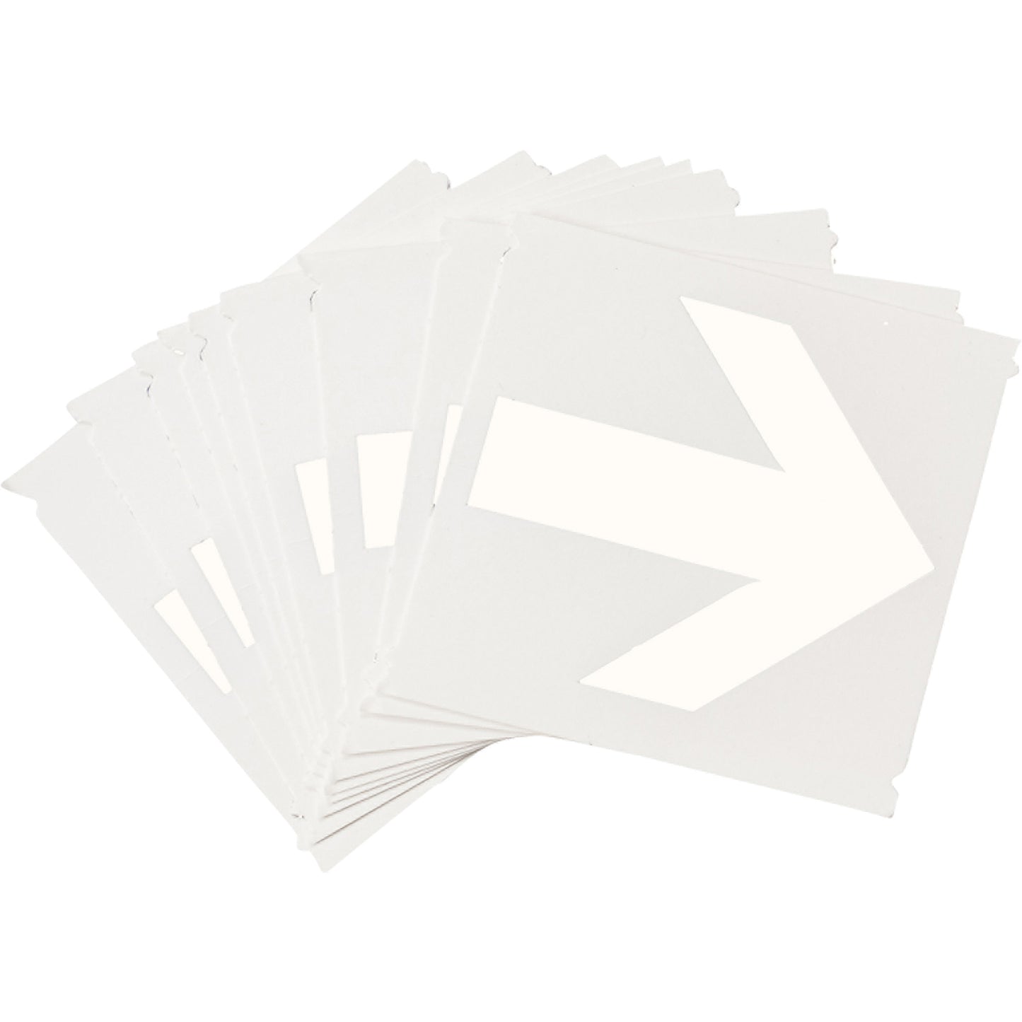 Brady Quick-Align® Individual Gothic Number and Letter Labels, Arrow Symbol, 6" H, White