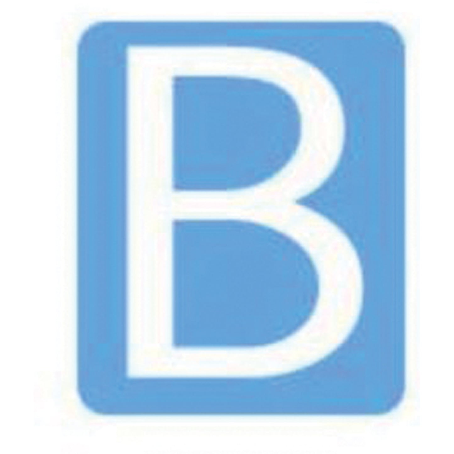 Brady Quick-Align® Individual Gothic Number and Letter Labels, B, 6" H, White