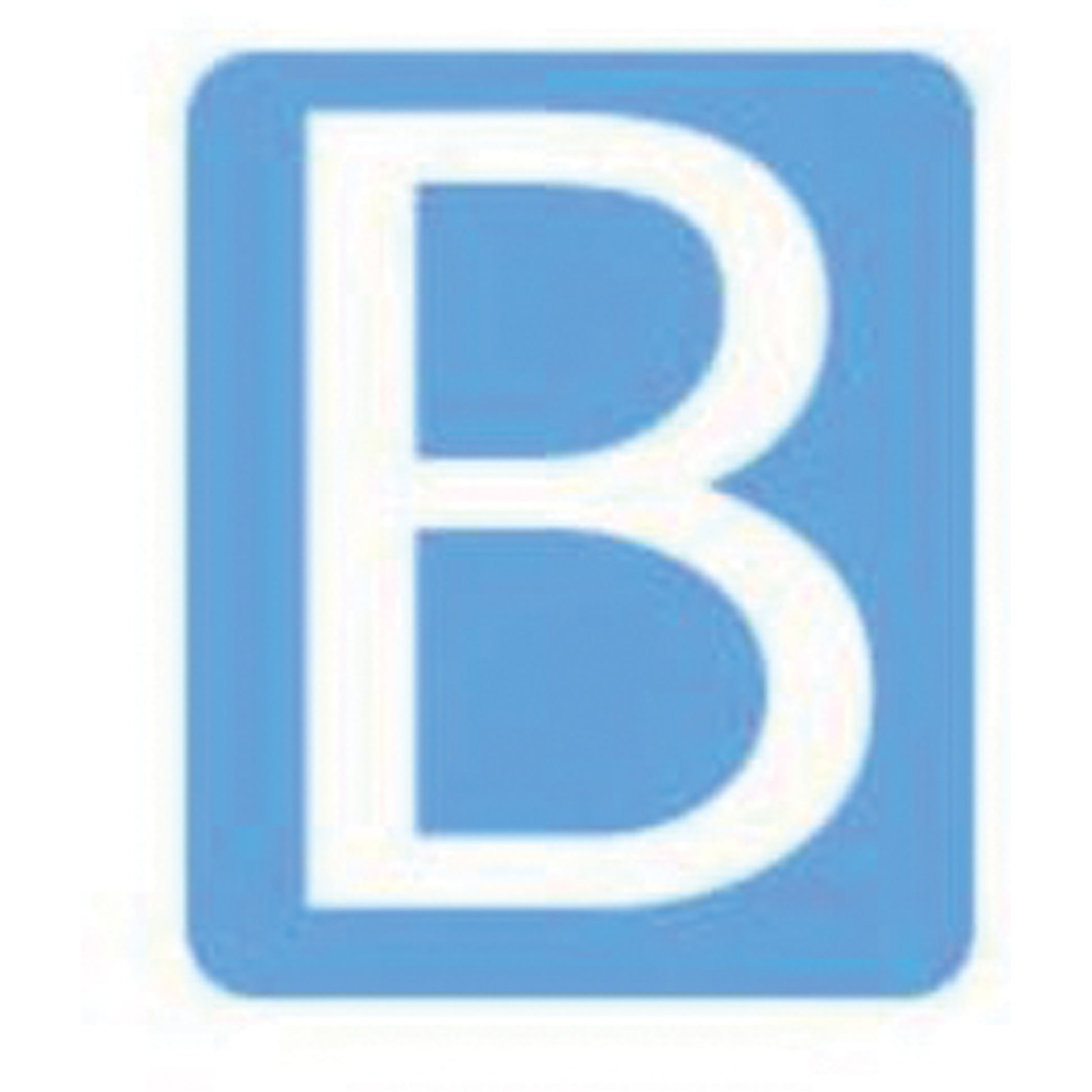 Brady Quick-Align® Individual Gothic Number and Letter Labels, B, 6" H, White
