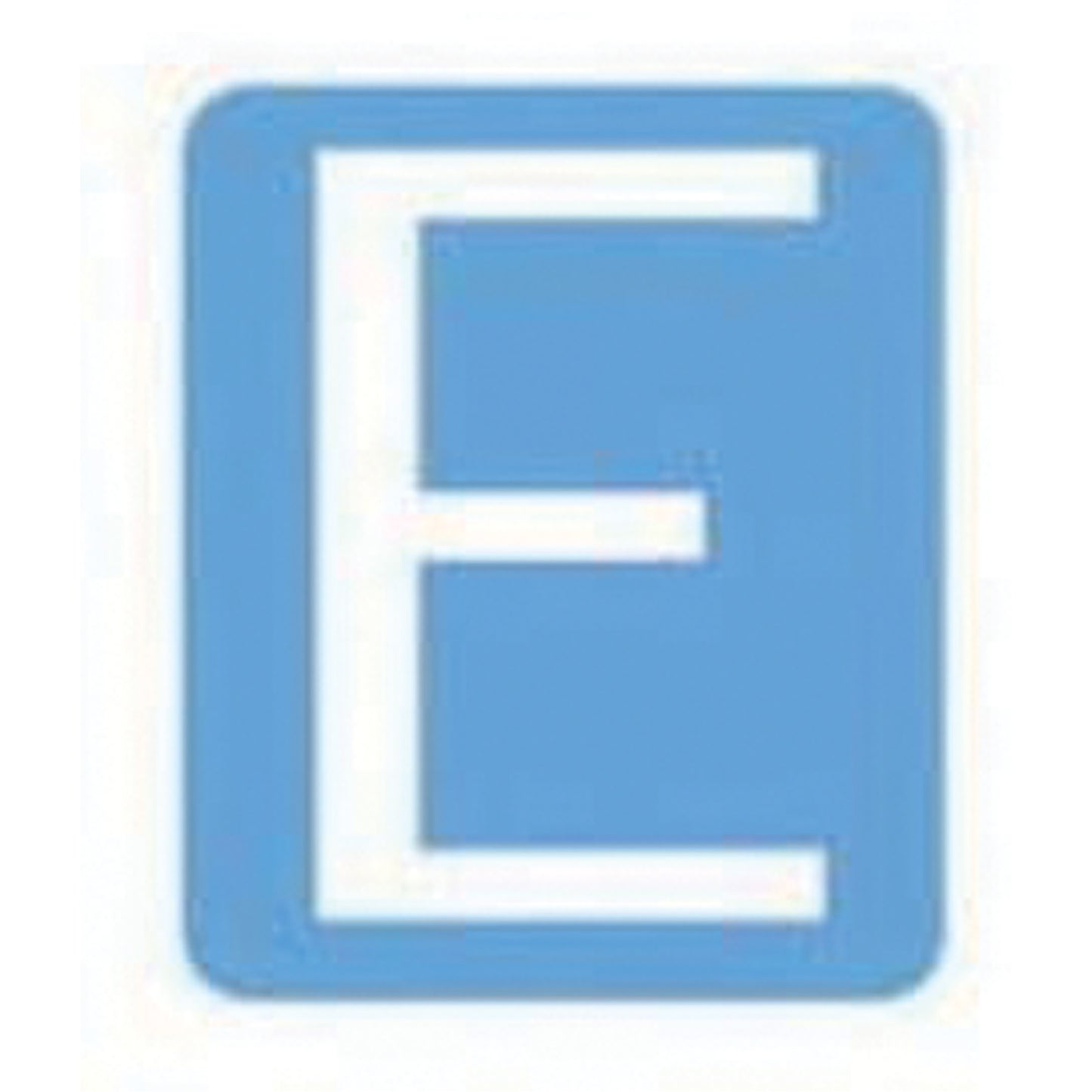 Brady Quick-Align® Individual Gothic Number and Letter Labels, E, 6" H, White