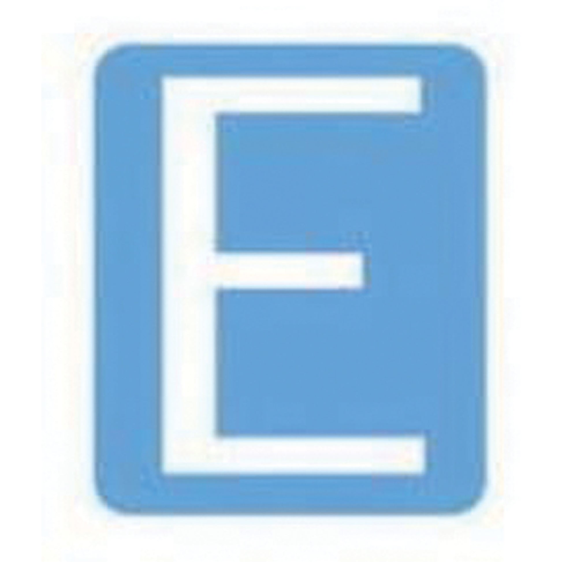 Brady Quick-Align® Individual Gothic Number and Letter Labels, E, 6" H, White