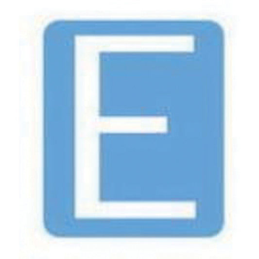 Brady Quick-Align® Individual Gothic Number and Letter Labels, E, 6" H, White