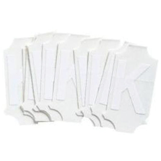 Brady Quick-Align®Individual Gothic Number and Letter Labels, K, 6" H, White