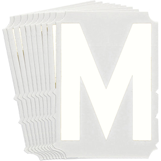 Brady Quick-Align® Individual Gothic Number & Letter Labels, M, 6" H, White