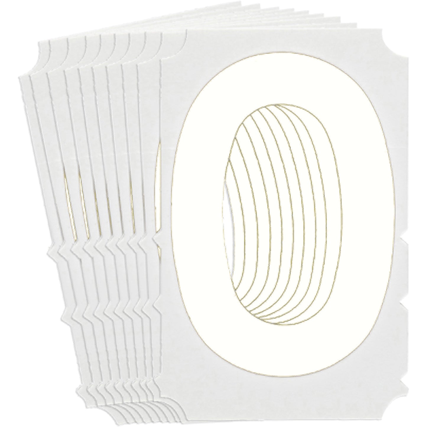 Brady Quick-Align® Individual Gothic Number & Letter Labels, O, 6" H, White