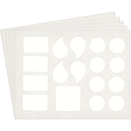Brady Quick-Align® Individual Gothic Number & Letter Labels, Assorted Punctuation, 6" H, White