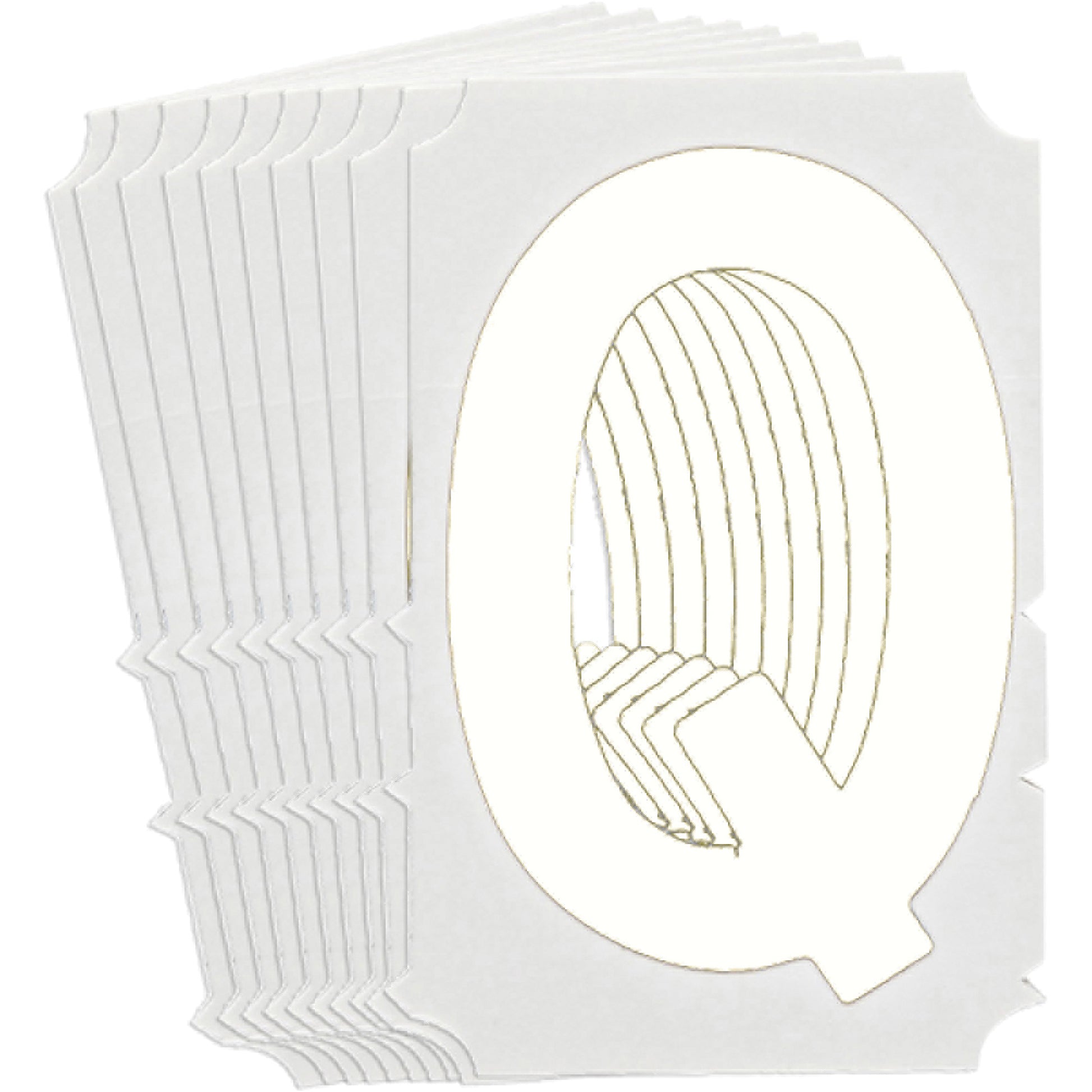 Brady Quick-Align® Individual Gothic Number & Letter Labels, Q, 6" H, White