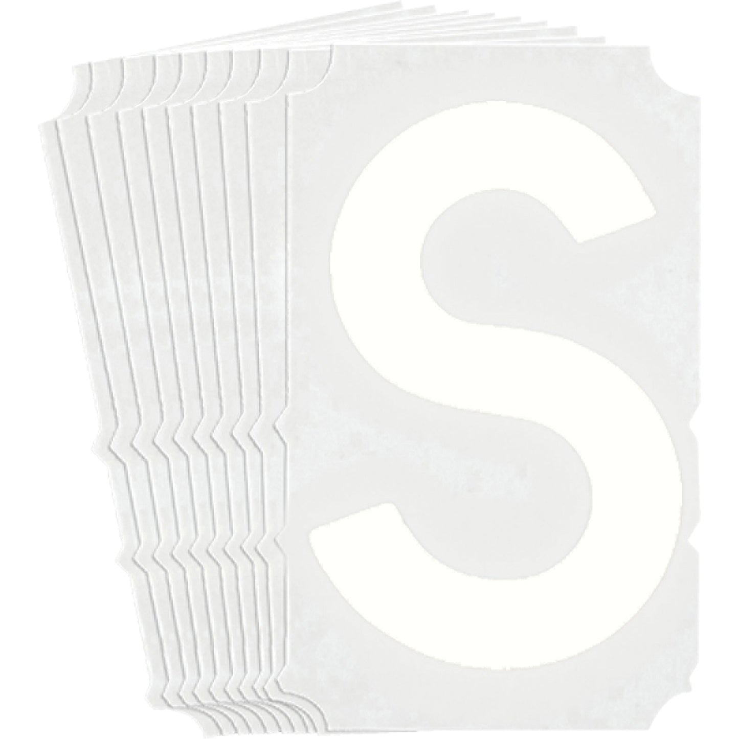 Brady Quick-Align® Individual Gothic Number & Letter Labels, S, 6" H, White