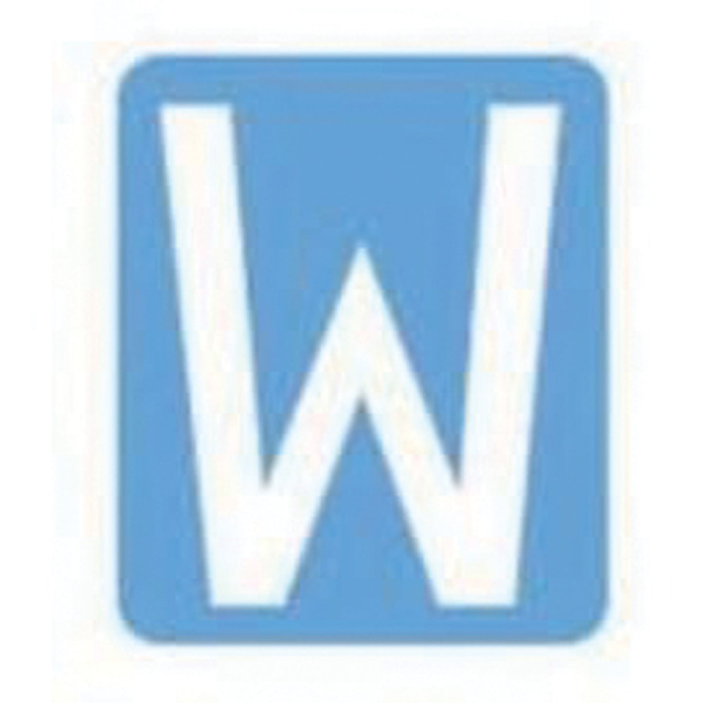Brady Quick-Align® Individual Gothic Number & Letter Labels, W, 6" H, White