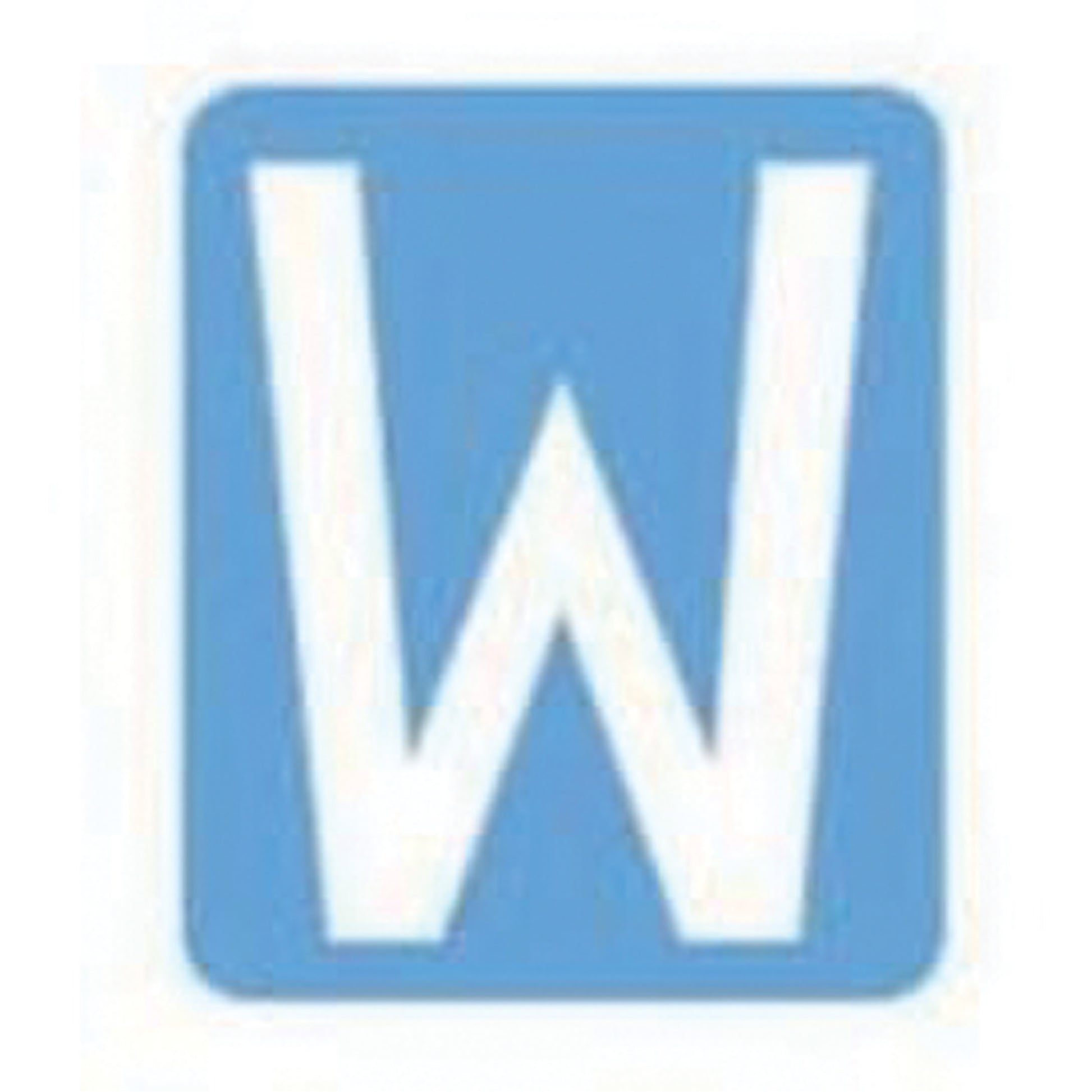 Brady Quick-Align® Individual Gothic Number & Letter Labels, W, 6" H, White