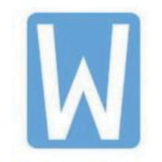 Brady Quick-Align® Individual Gothic Number & Letter Labels, W, 6" H, White
