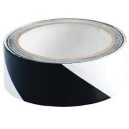 Brady Marking Tape, 1.5" x 54', Vinyl, Black and White