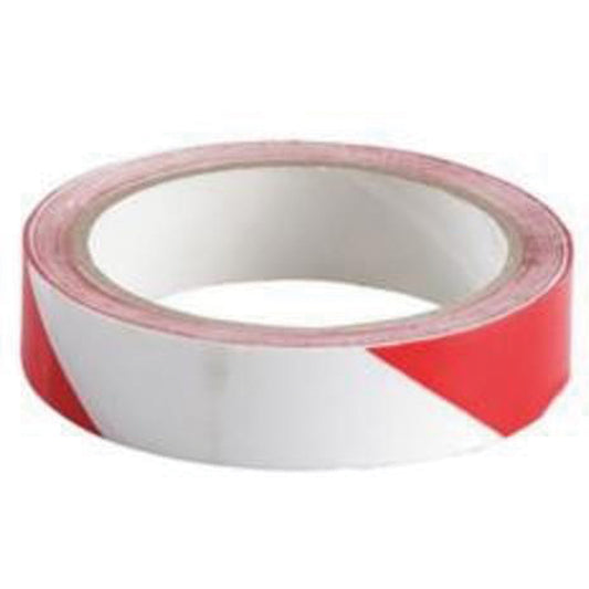 Brady Marking Tape, 1" x 54', Vinyl, Red and White