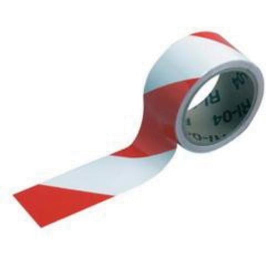 Brady Marking Tape, 2" x 54', Vinyl, Red and White