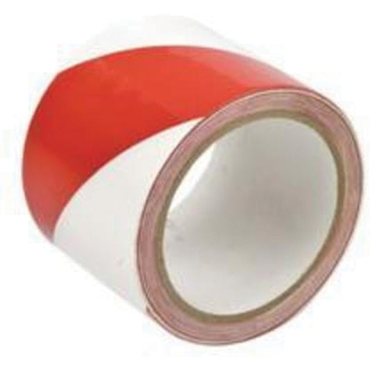 Brady Marking Tape, 3" x 54', Vinyl, Red and White