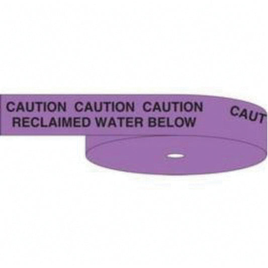 Brady "Buried Reclaimed Water Line" Identoline® Underground Warning Tape, 6" W x 1000' L, Black on Purple