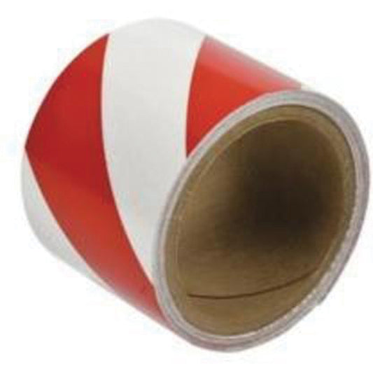 Brady Reflective Marking Tape, 3" x 15', Acrylic, Red and White