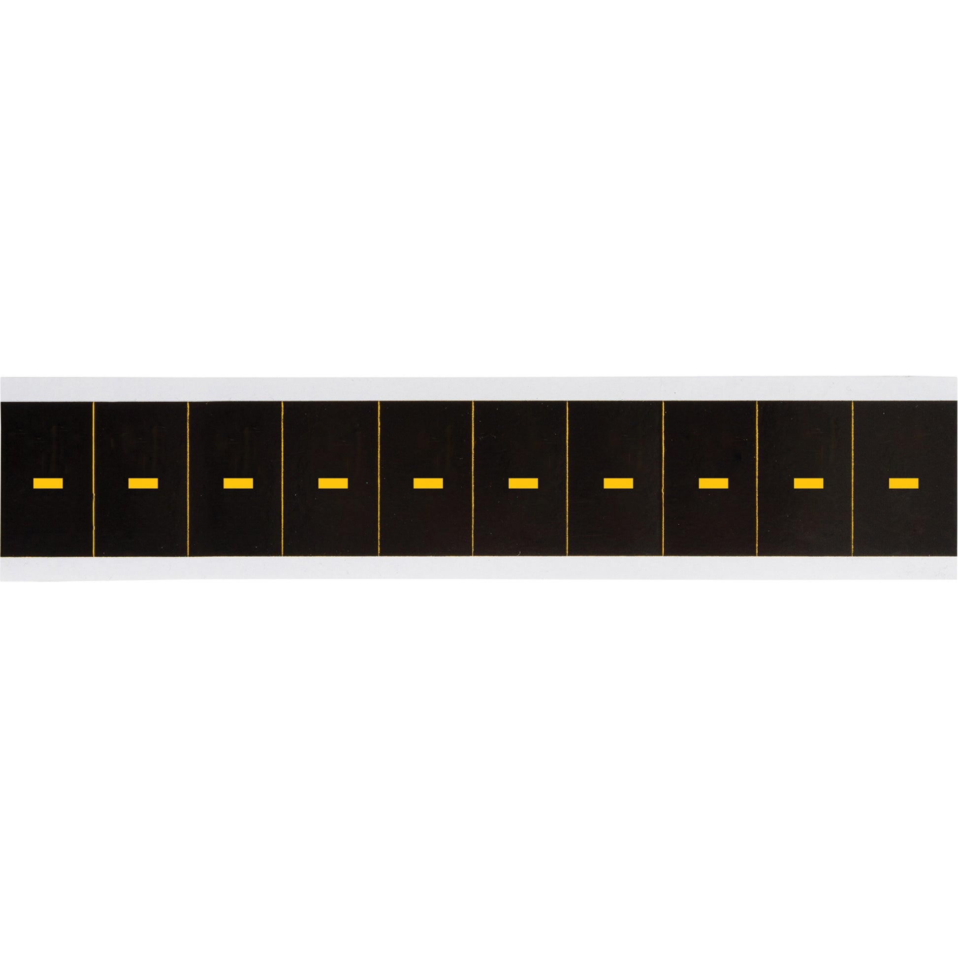 Brady Individual Number & Letter Labels, Dash (-), 2" H, Yellow on Black