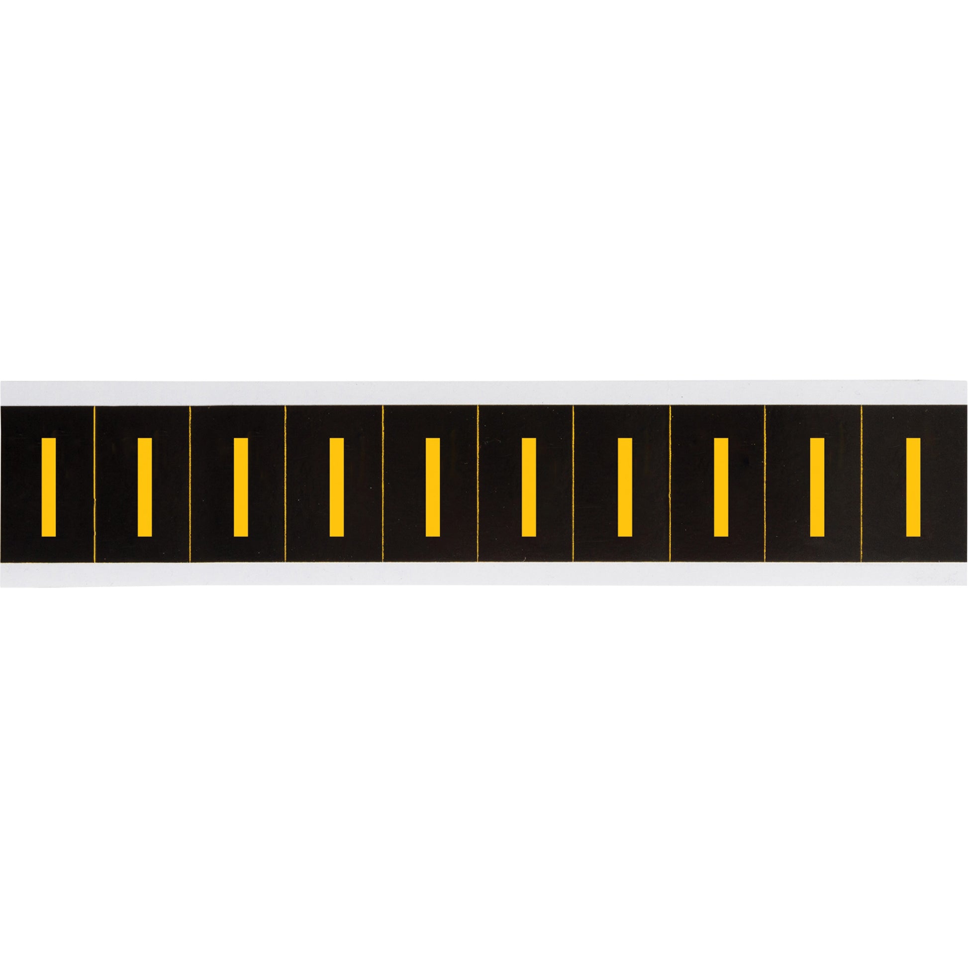 Brady Individual Number and Letter Labels, I, 2" H, Yellow on Black