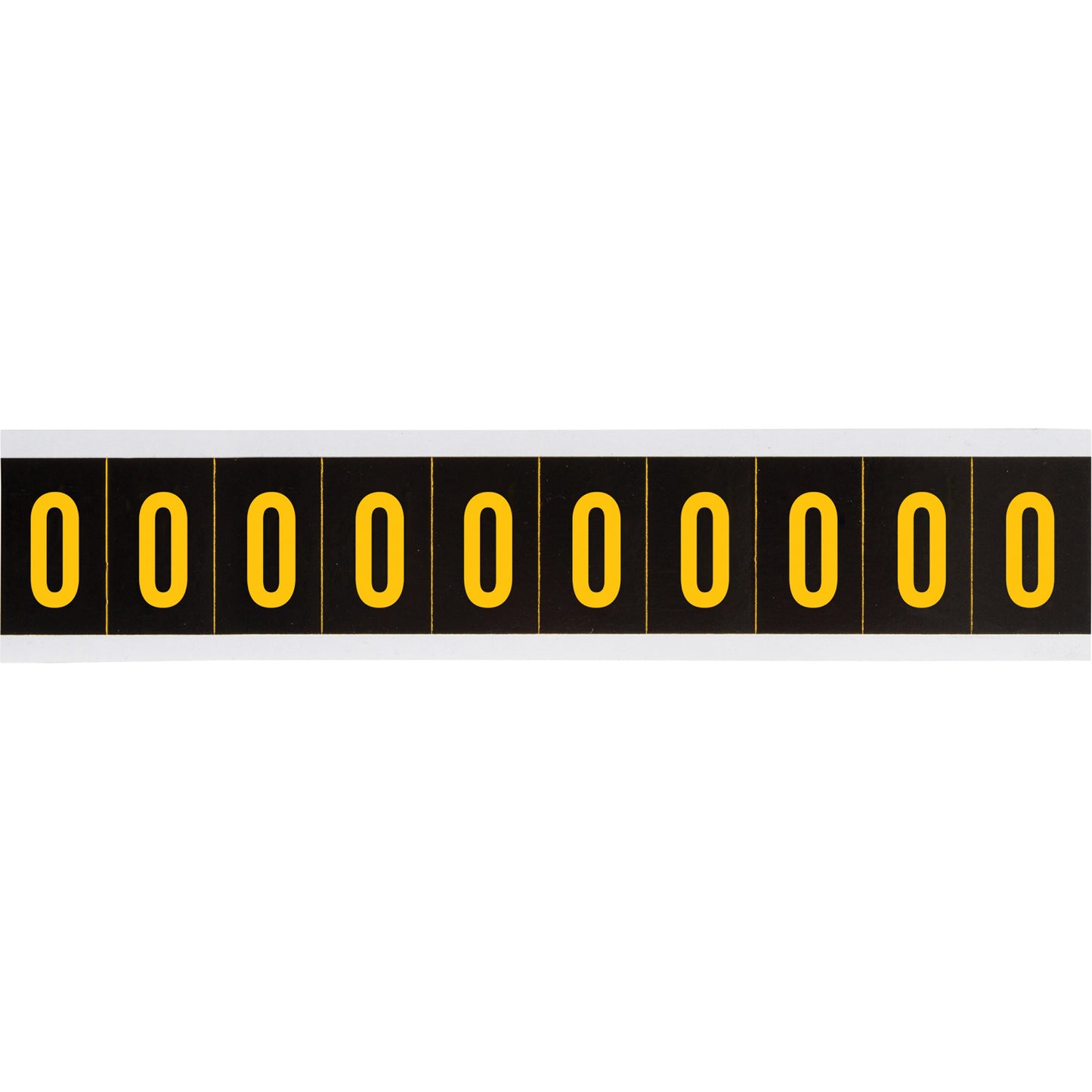 Brady Individual Number & Letter Labels, O, 2" H, Yellow on Black