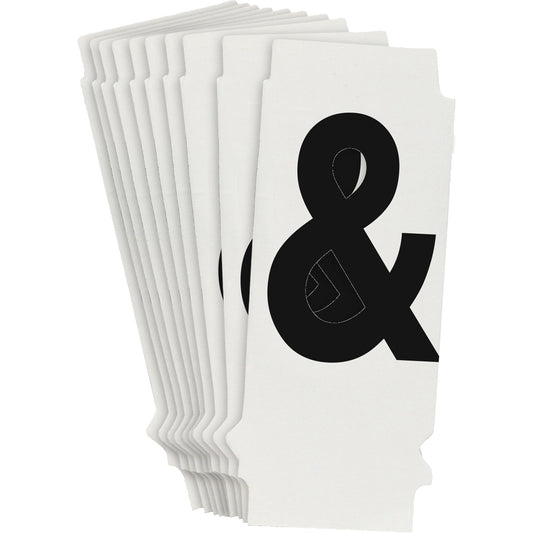 Brady Quick-Align® Individual Number and Letter Labels, Ampersand (&), 1" H, Black