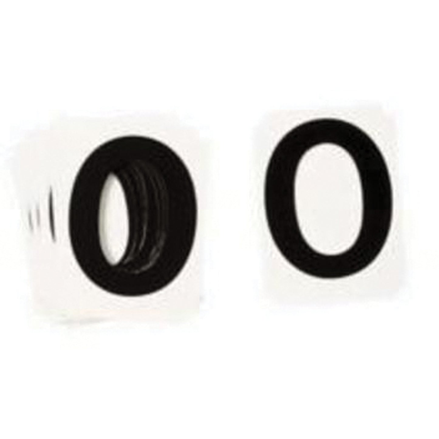 Brady Quick-Align® Individual Number and Letter Labels, 0, 1" H, Black