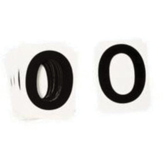 Brady Quick-Align® Individual Number and Letter Labels, 0, 1" H, Black