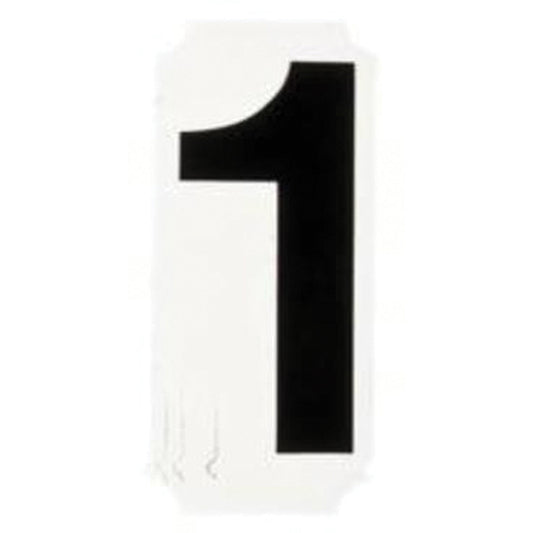Brady Quick-Align® Individual Number and Letter Labels, 1, 1" H, Black