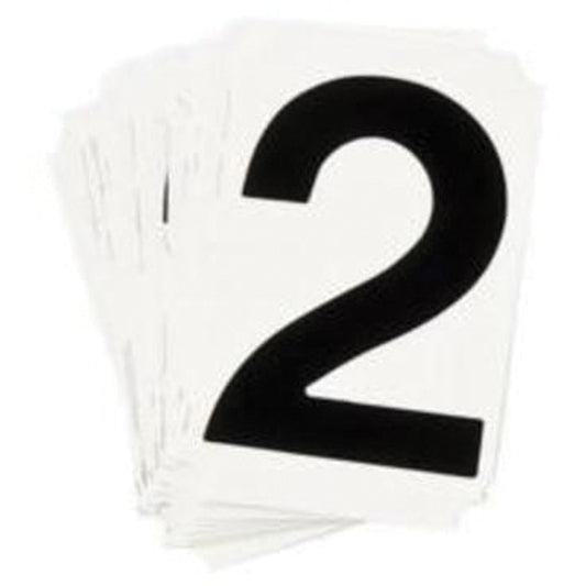 Brady Quick-Align® Individual Number and Letter Labels, 2, 1" H, Black
