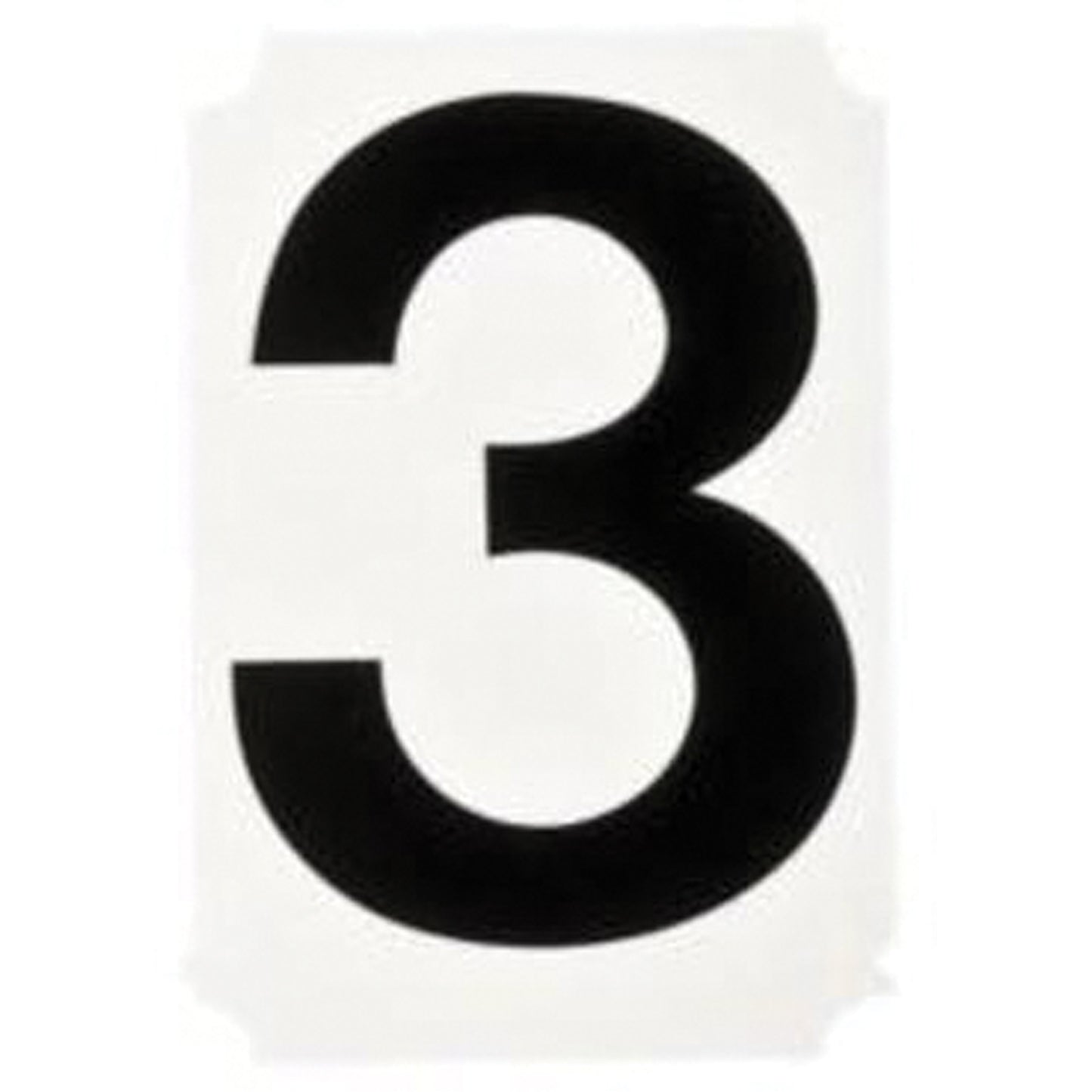 Brady Quick-Align® Individual Number and Letter Labels, 3, 1" H, Black