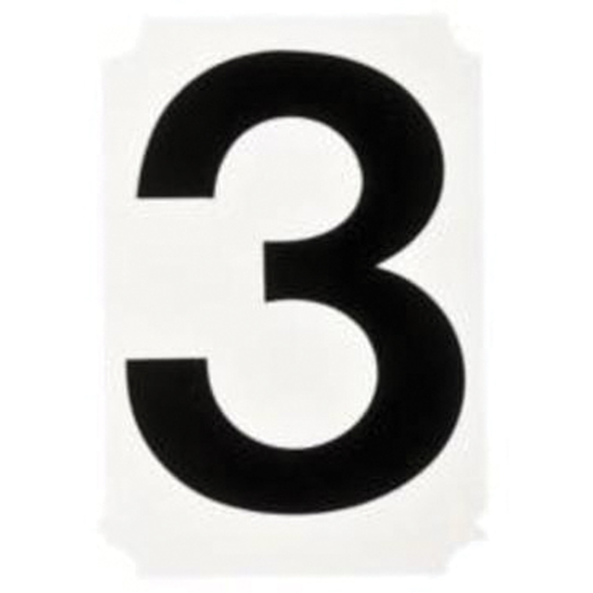 Brady Quick-Align® Individual Number and Letter Labels, 3, 1" H, Black