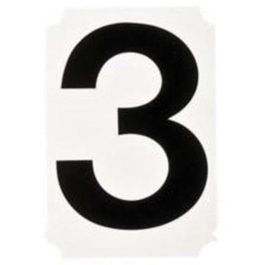Brady Quick-Align® Individual Number and Letter Labels, 3, 1" H, Black