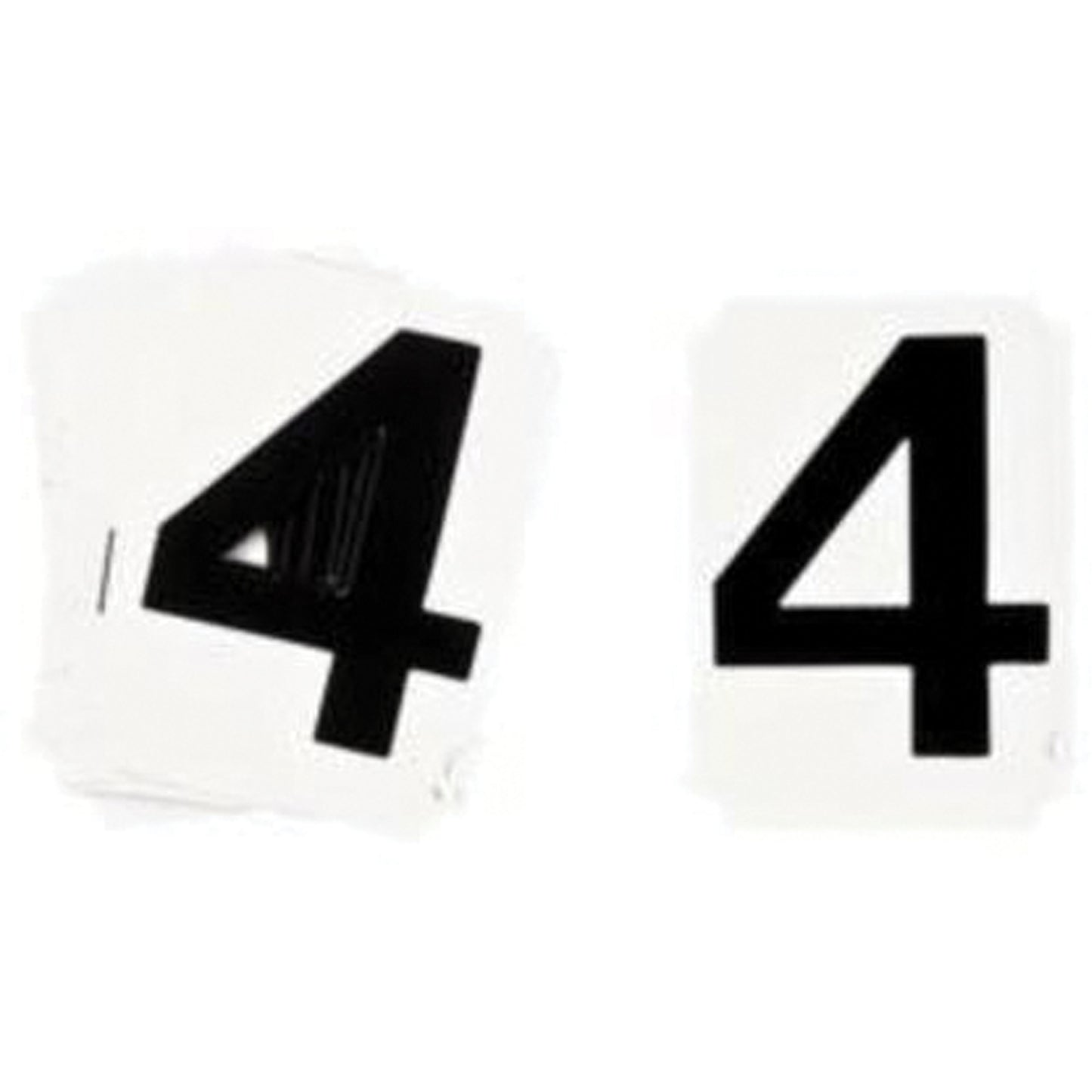 Brady Quick-Align® Individual Number and Letter Labels, 4, 1" H, Black