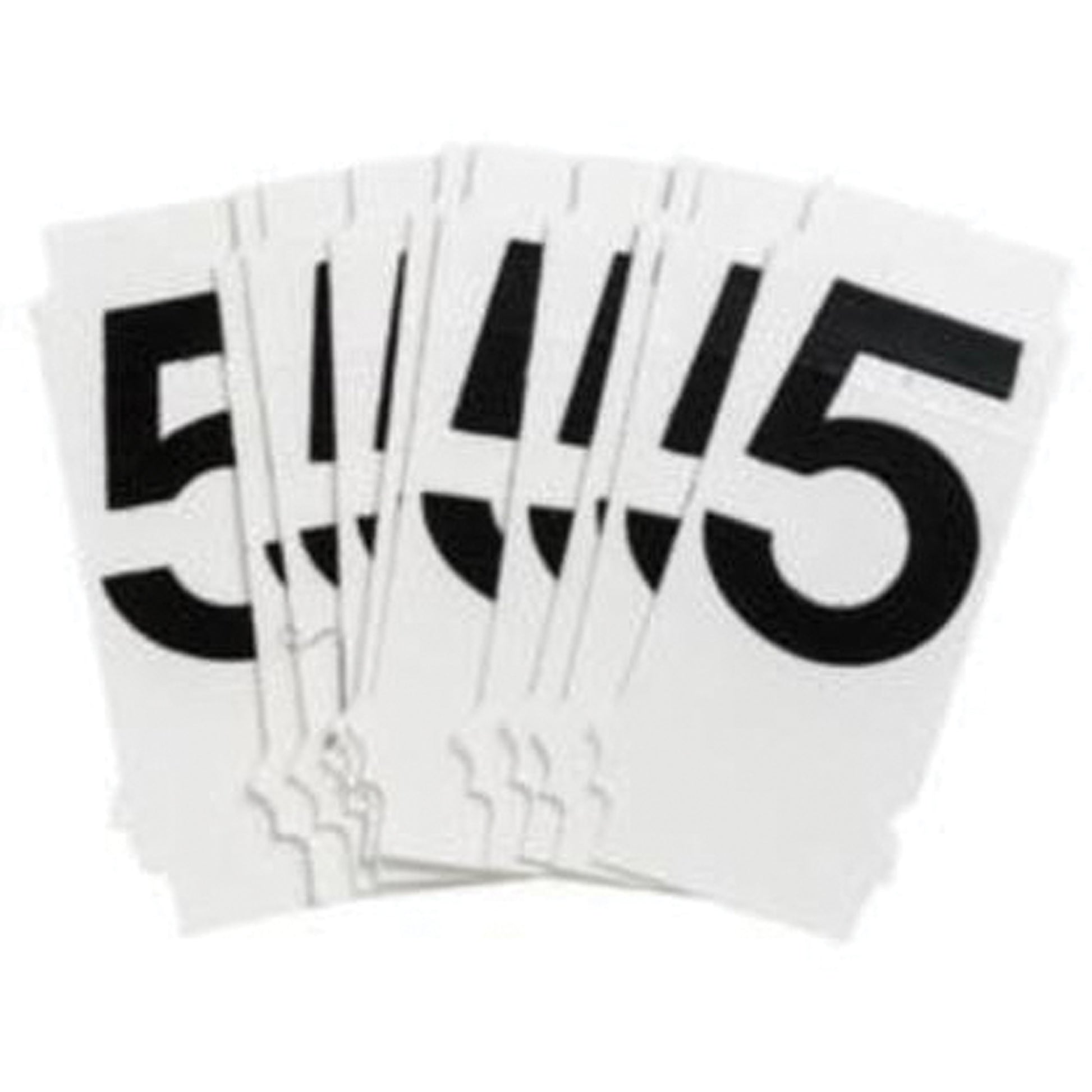 Brady Quick-Align® Individual Number and Letter Labels, 5, 1" H, Black