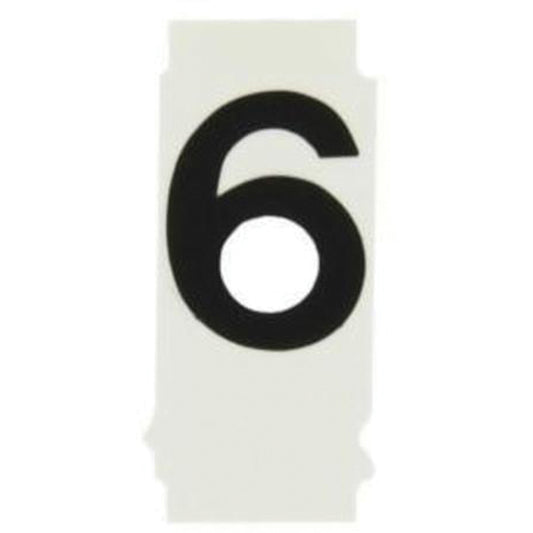 Brady Quick-Align® Individual Number and Letter Labels, 6, 1" H, Black
