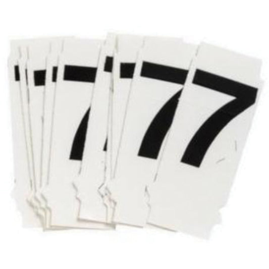 Brady Quick-Align® Individual Number and Letter Labels, 7, 1" H, Black