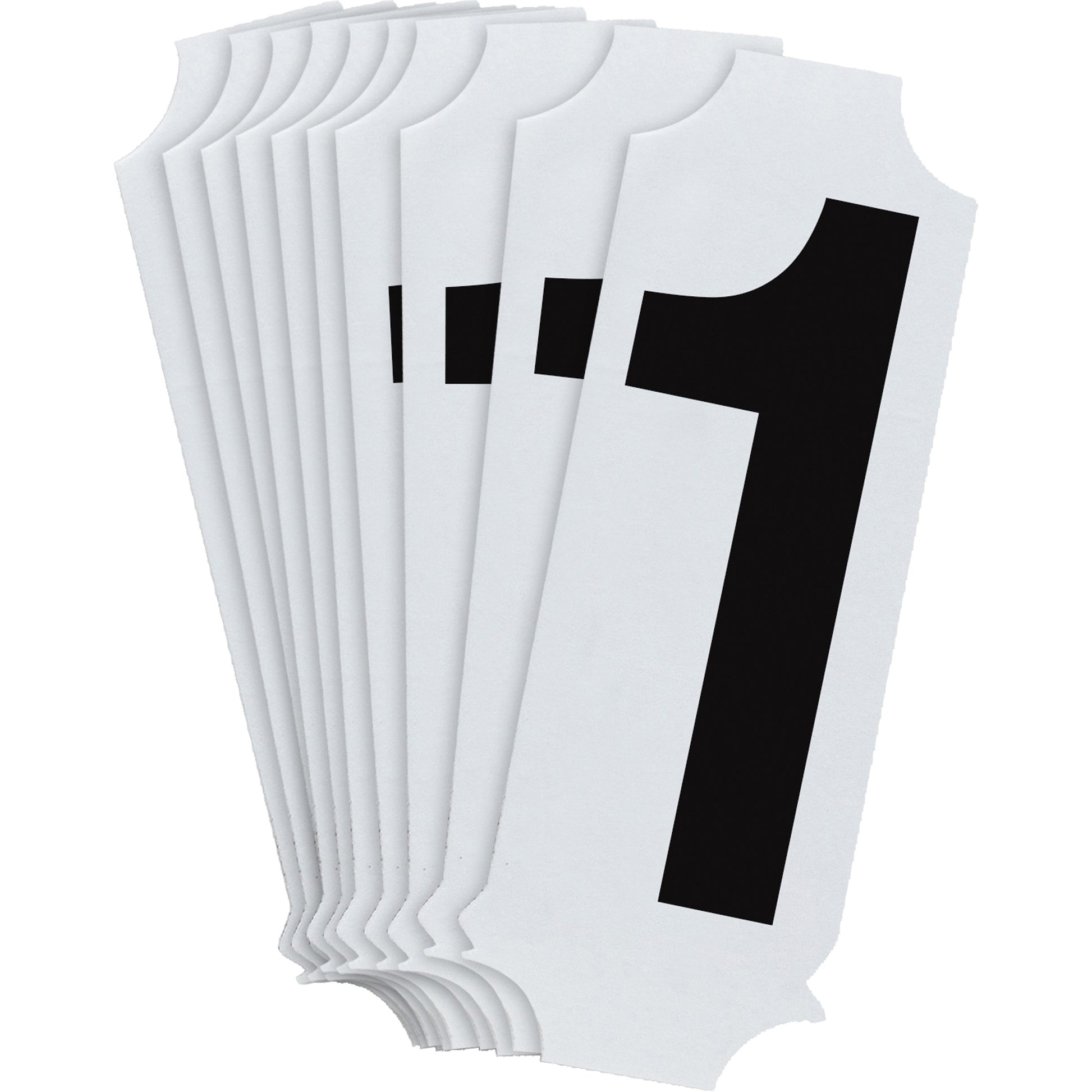 Brady Quick-Align® Individual Number and Letter Labels, 1, 2" H, Black