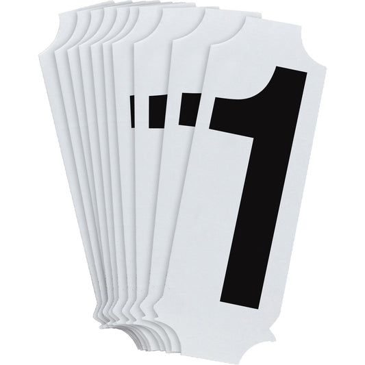 Brady Quick-Align® Individual Number and Letter Labels, 1, 2" H, Black